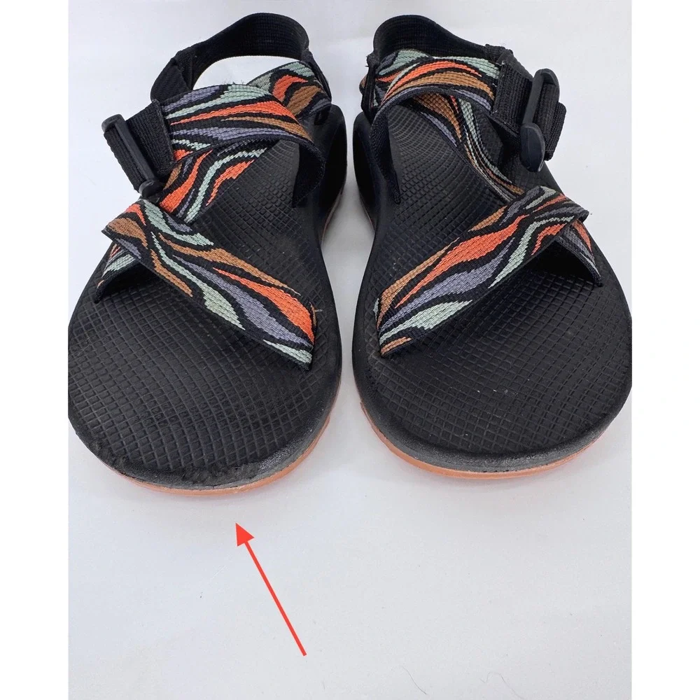 Chaco Z Cloud Sandals Mens 13 Black Orange Hiking Outdoor Sport Comfort